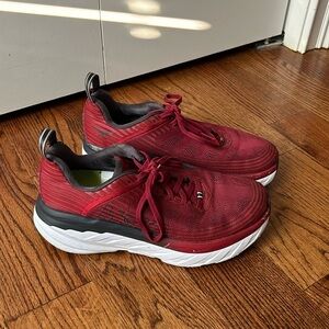 Hoka One One Men's Burgundy Athletic Shoes